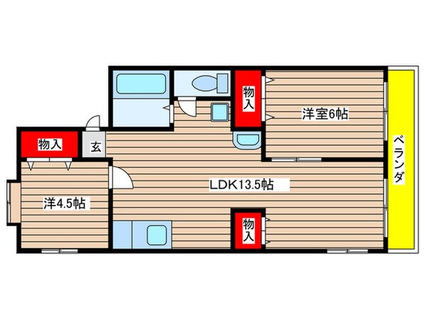 カ－サ浅井Ⅰの物件間取画像